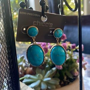 Earrings Turquoise and Gold